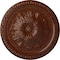 Ekena Millwork Richmond Ceiling Medallion (Fits Canopies up to 2 5/8"), 18"OD x 1 3/8"P, Burnished Mahogany Crackle CM18RIBMC - alternate 1